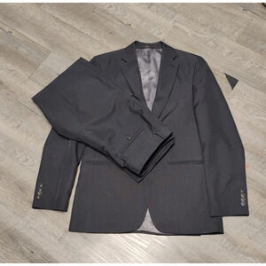 Haggar Men's Gray Classic Fit Sport Coat Suit Jacket Size 38R pant 32x32